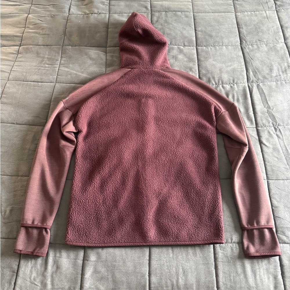 Adidas Performance Fleece Burgndy Zip Up Hoodie size Medium - Picture 5 of 9